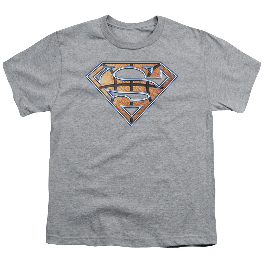 Superman - Basketball Shield - Short Sleeve Youth 18/1 - Athletic Heather T-shirt