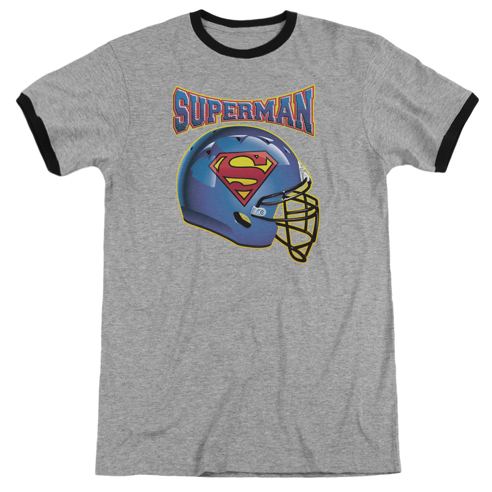 Superman - Helmet - Adult Ringer - Heather/black