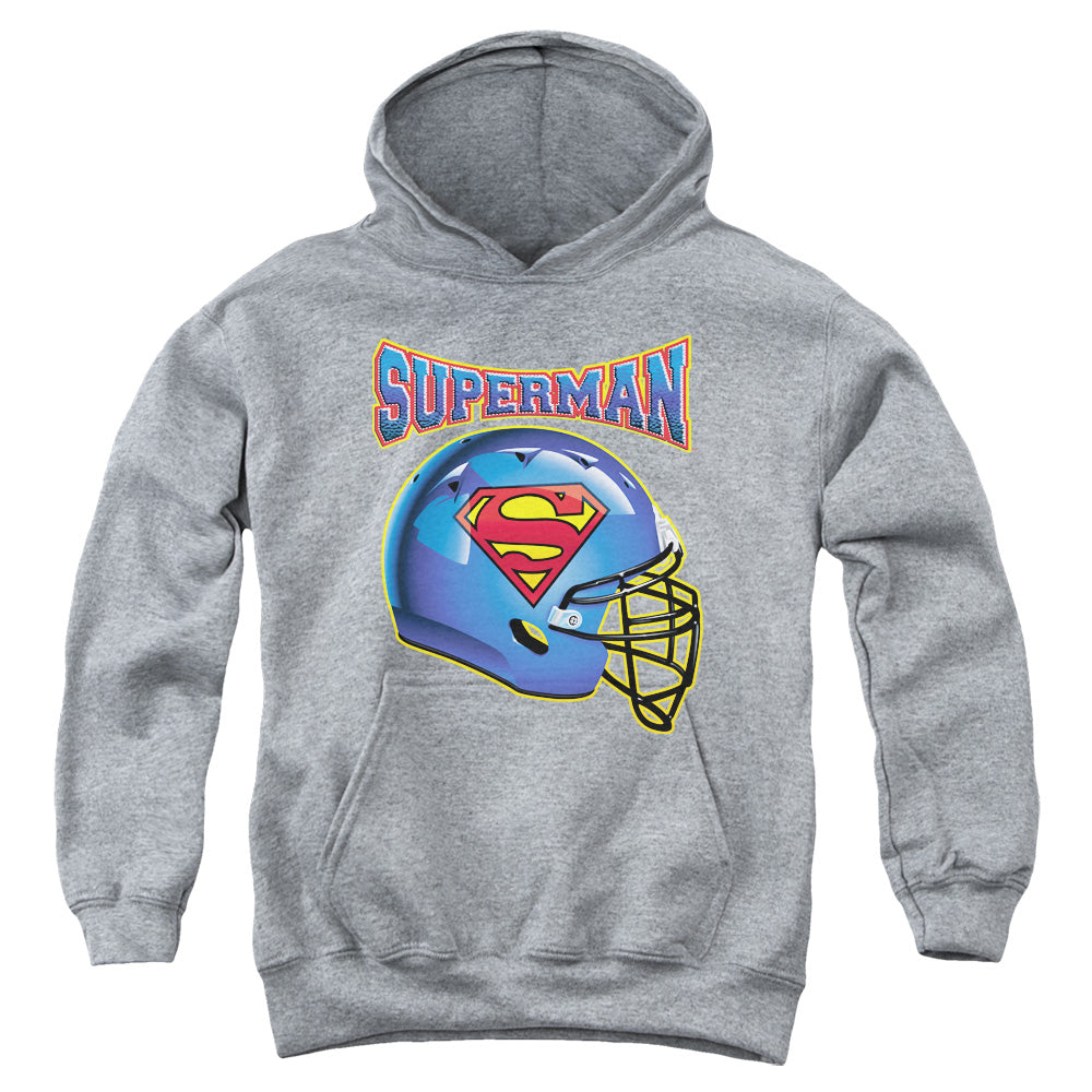Superman - Helmet - Youth Pull-over Hoodie - Heather