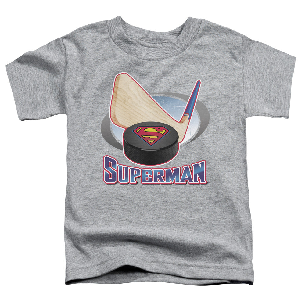 Superman - Hockey Stick - Short Sleeve Toddler Tee - Athletic Heather T-shirt