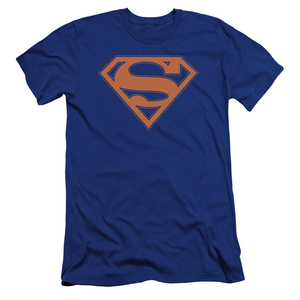 Superman - Blue & Orange Shield-premuim Canvas Adult Slim Fit 30/1 - Royal Blue