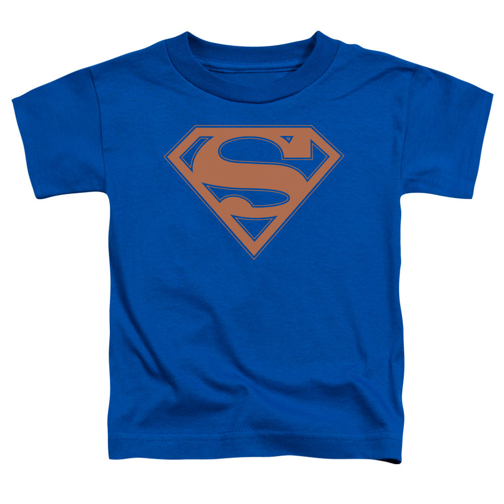 Superman - Blue & Orange Shield - Short Sleeve Toddler Tee - Royal Blue T-shirt