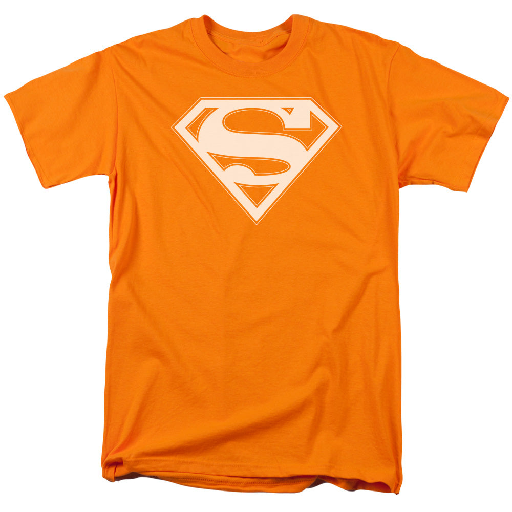 Superman - Orange & White Shield - Short Sleeve Adult 18/1 - Orange T-shirt