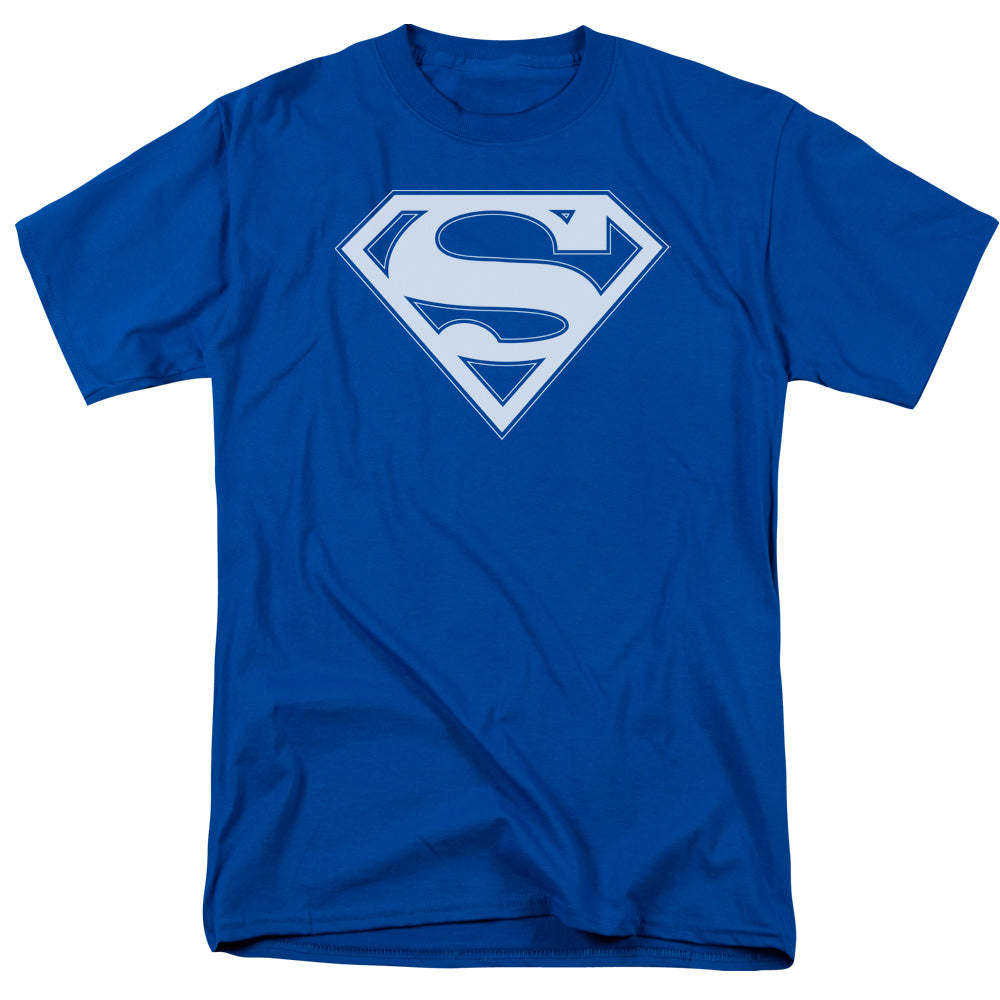 Superman - Blue & White Shield - Short Sleeve Adult 18/1 - Royal Blue T-shirt