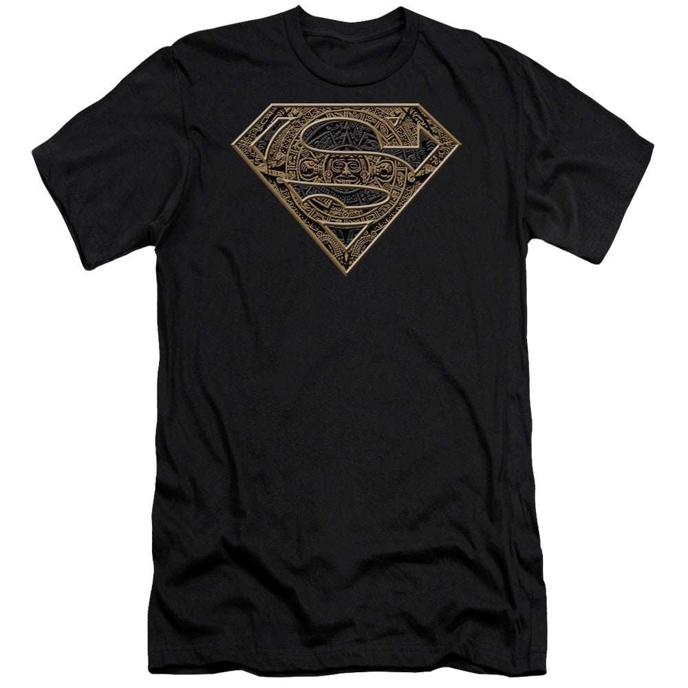 Superman - Aztec Shield-premuim Canvas Adult Slim Fit 30/1 - Black