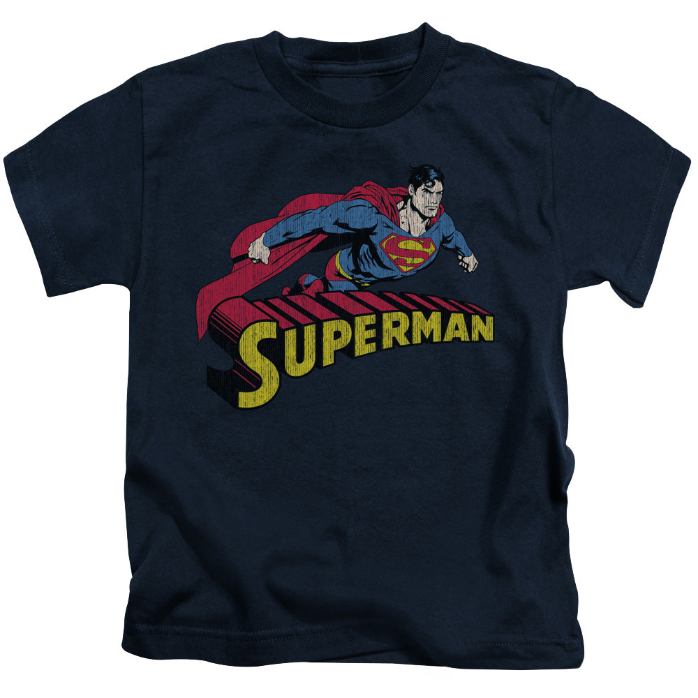 SUPERMAN FLYING OVER - S/S JUVENILE 18/1 - NAVY - T-Shirt
