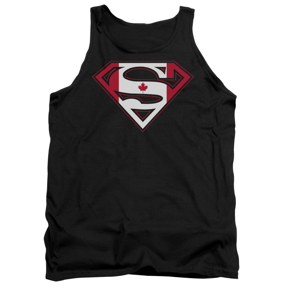 Superman - Canadian Shield - Adult Tank - Black