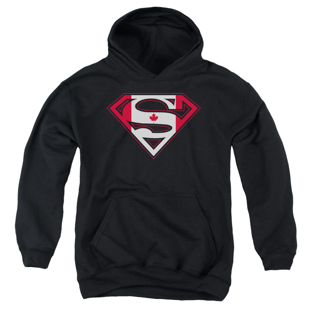 Superman - Canadian Shield - Youth Pull-over Hoodie - Black