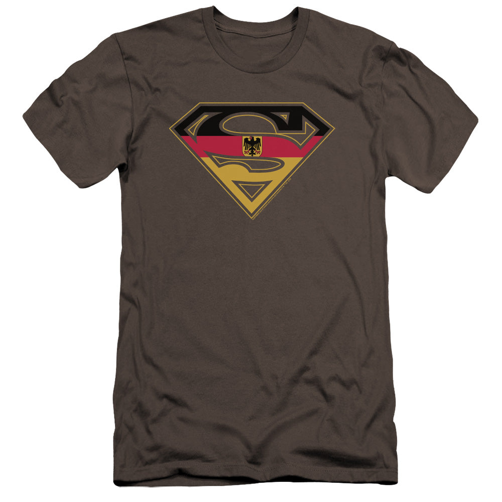 Superman - German Shield-premuim Canvas Adult Slim Fit 30/1 - Charcoal