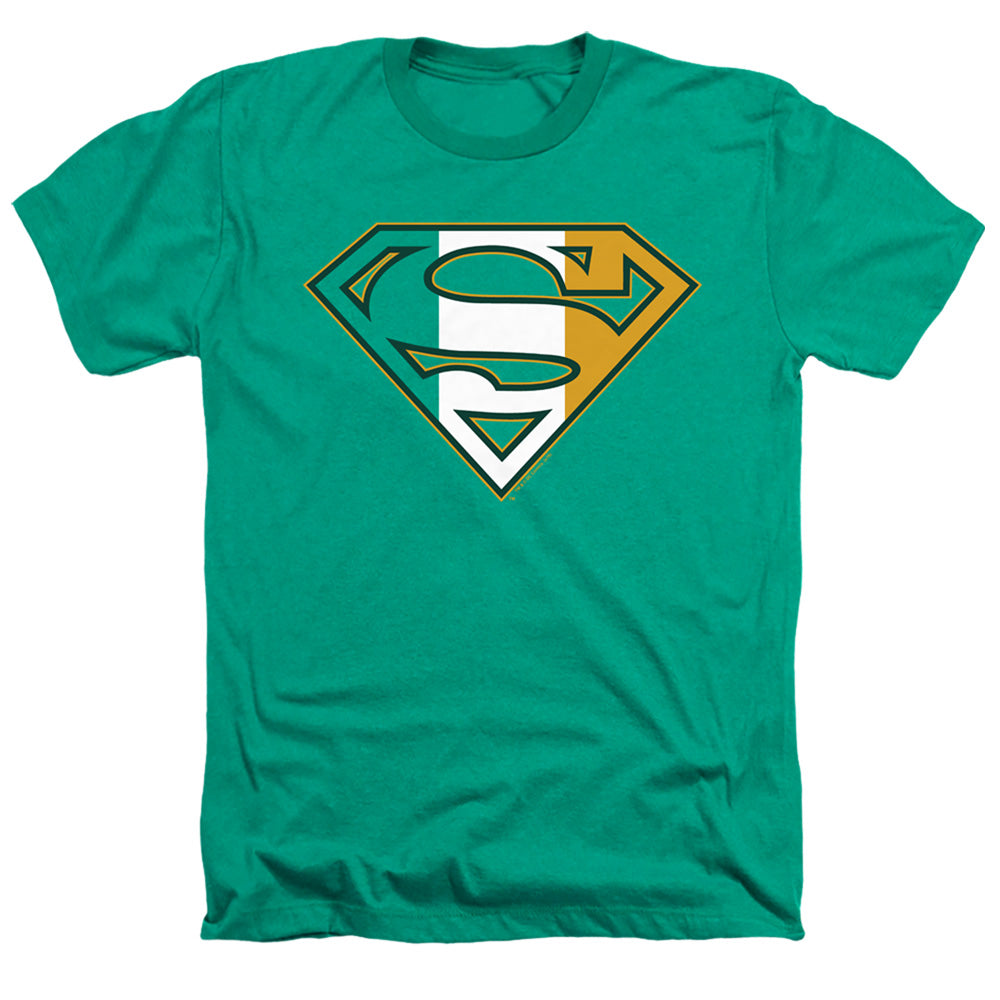 Superman - Irish Shield - Adult Heather - Kelly Green