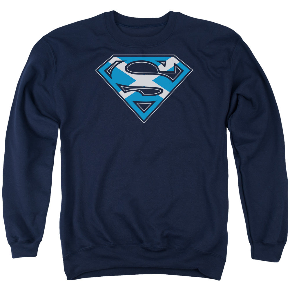 Superman - Scottish Shield - Adult Crewneck Sweatshirt - Navy