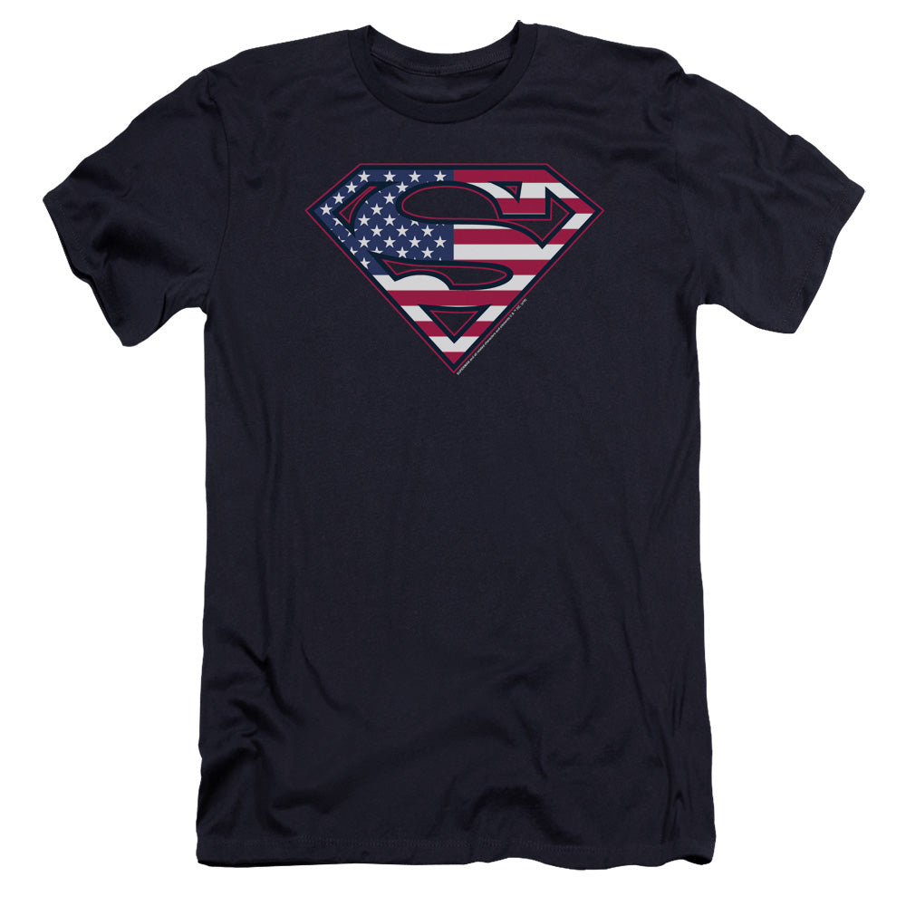Superman - U S Shield-premuim Canvas Adult Slim Fit 30/1 - Navy