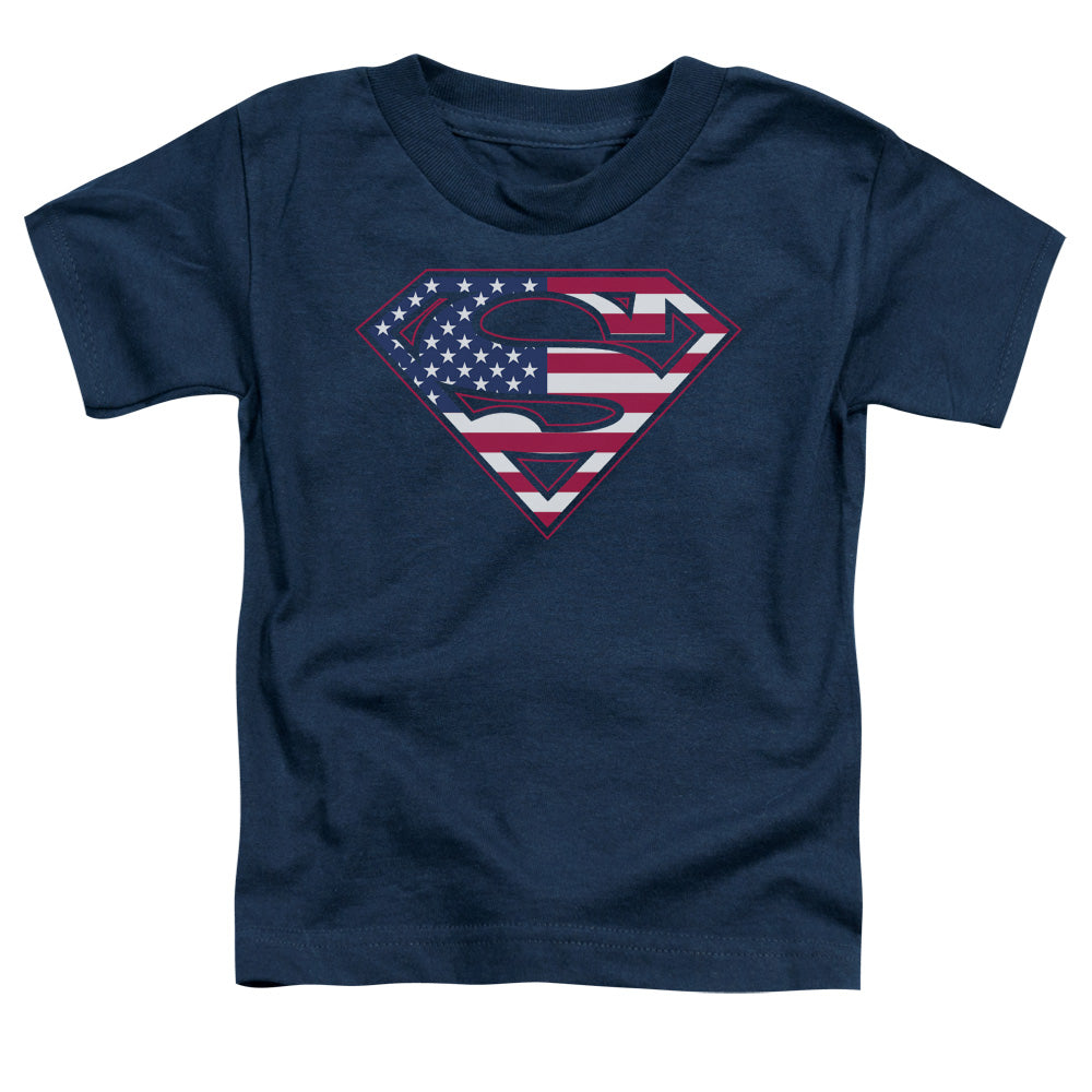 Superman - U S Shield - Short Sleeve Toddler Tee - Navy T-shirt