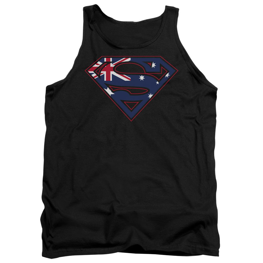 Superman - Australian Shield - Adult Tank - Black