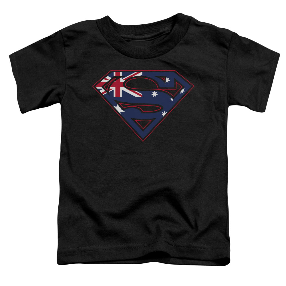 SUPERMAN AUSTRALIAN SHIELD - S/S TODDLER TEE - BLACK - T-Shirt