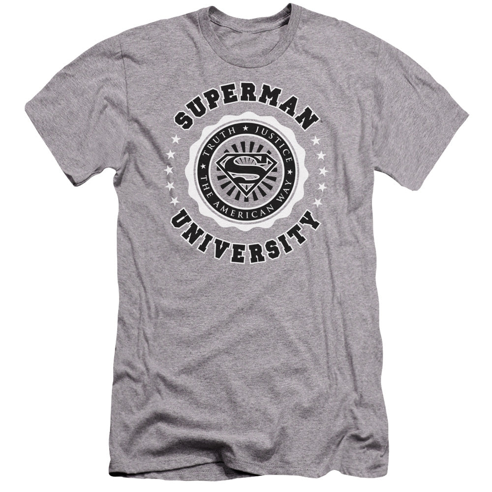 Superman - Superman University-premuim Canvas Adult Slim Fit 30/1 - Athletic Heather