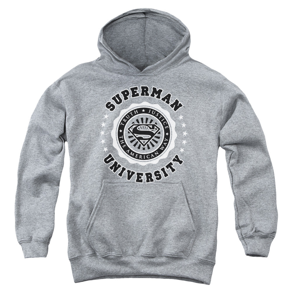 Superman - Superman University - Youth Pull-over Hoodie - Heather