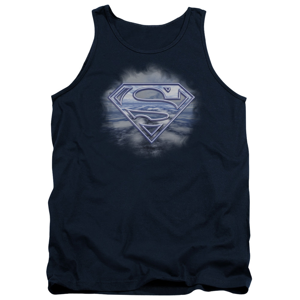 Superman - Freedom Of Flight - Adult Tank - Navy