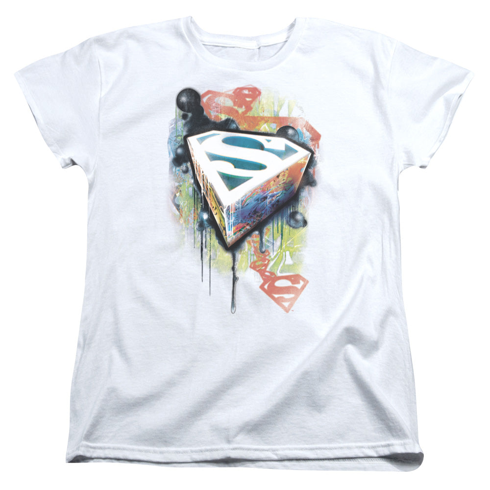 Superman - Urban Shields - Short Sleeve Womens Tee - White T-shirt
