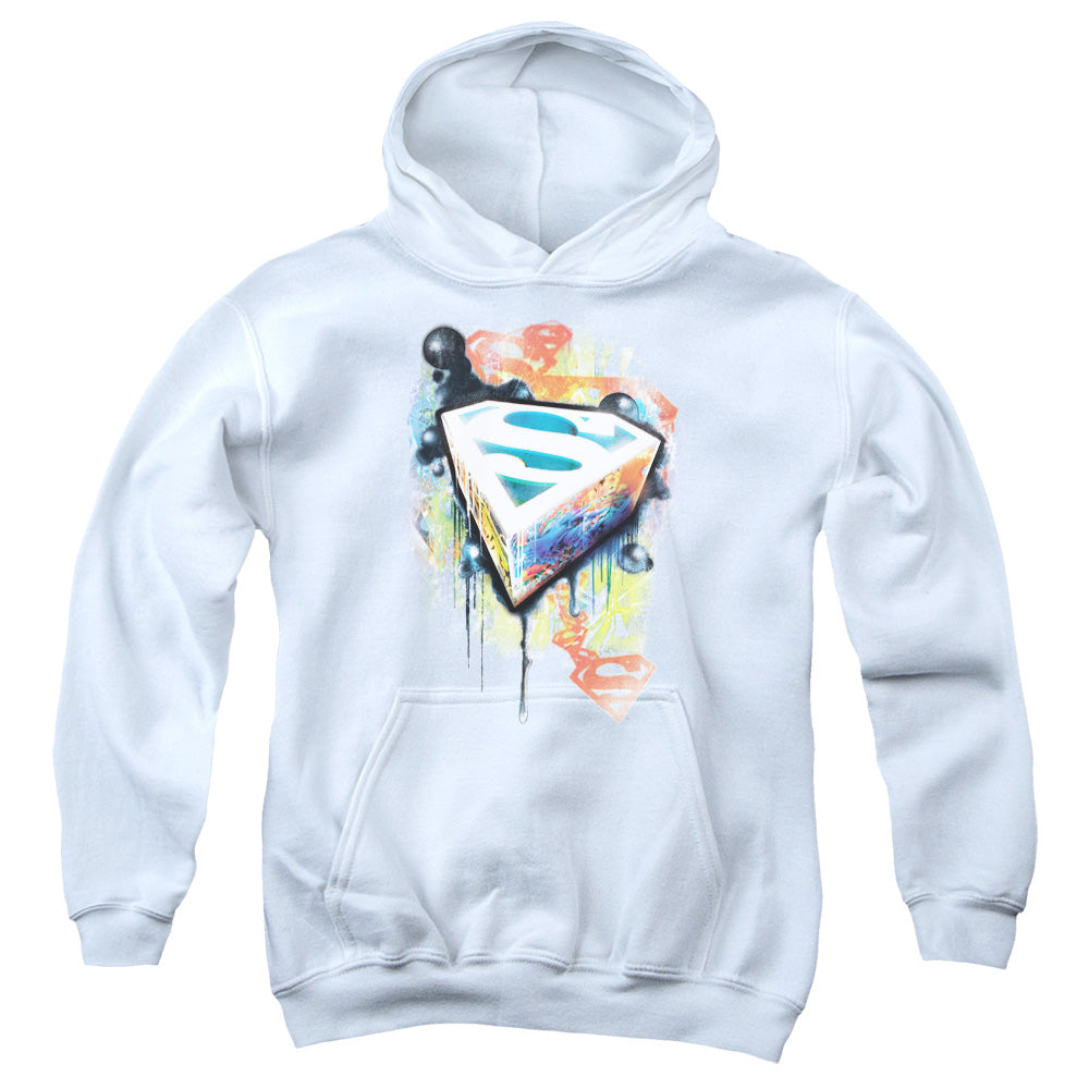 Superman - Urban Shields - Youth Pull-over Hoodie - White