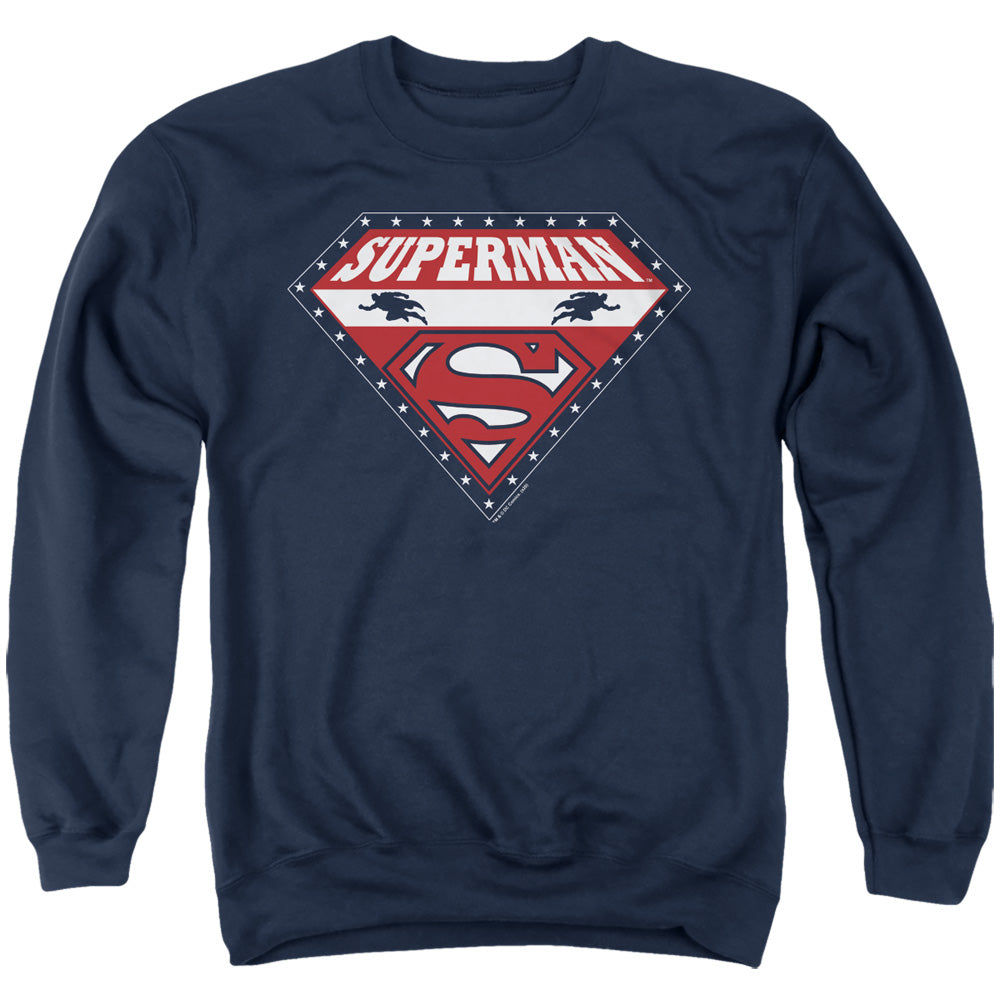 Superman - Superman For President - Adult Crewneck Sweatshirt - Navy