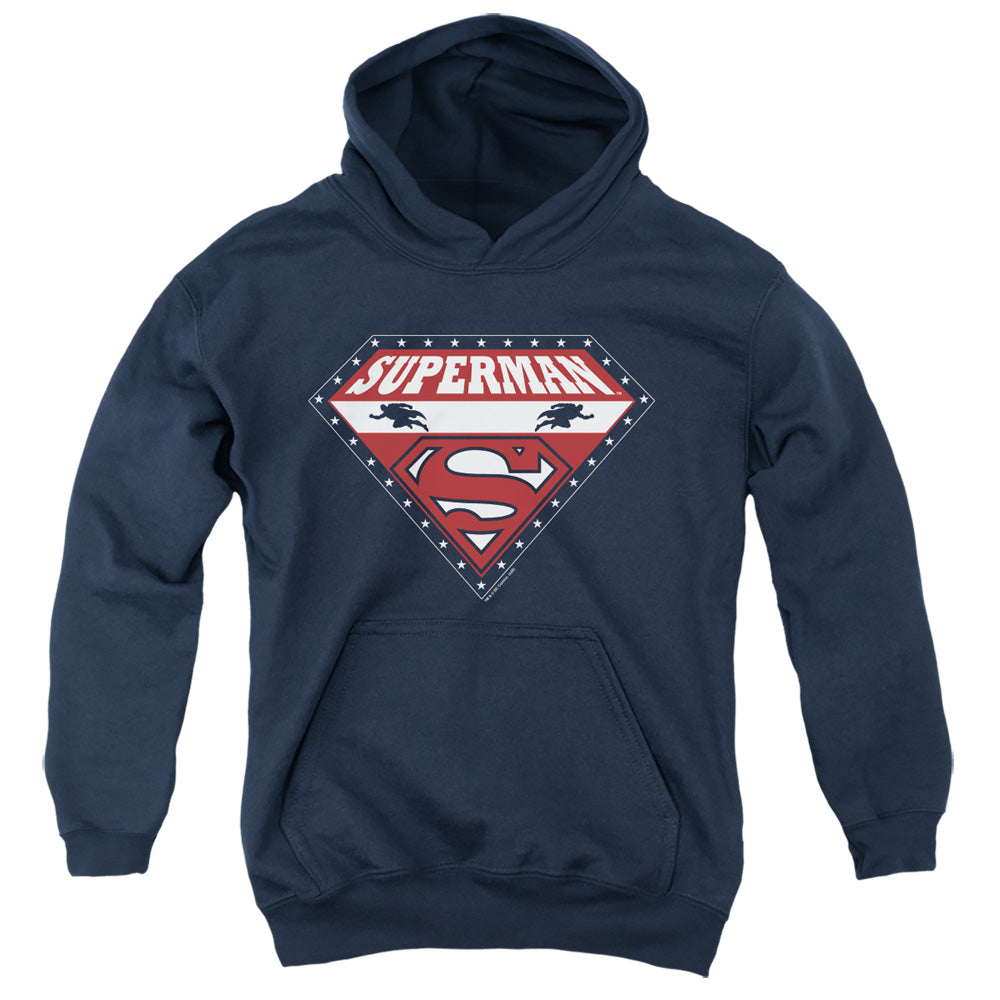 Superman - Superman For President - Youth Pull-over Hoodie - Navy