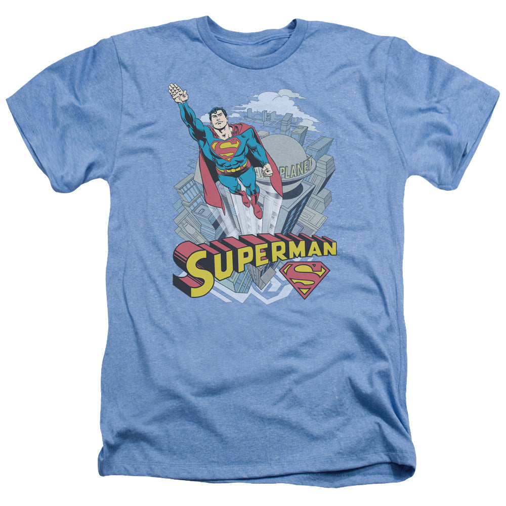 Superman - Skyward - Adult Heather - Light Blue