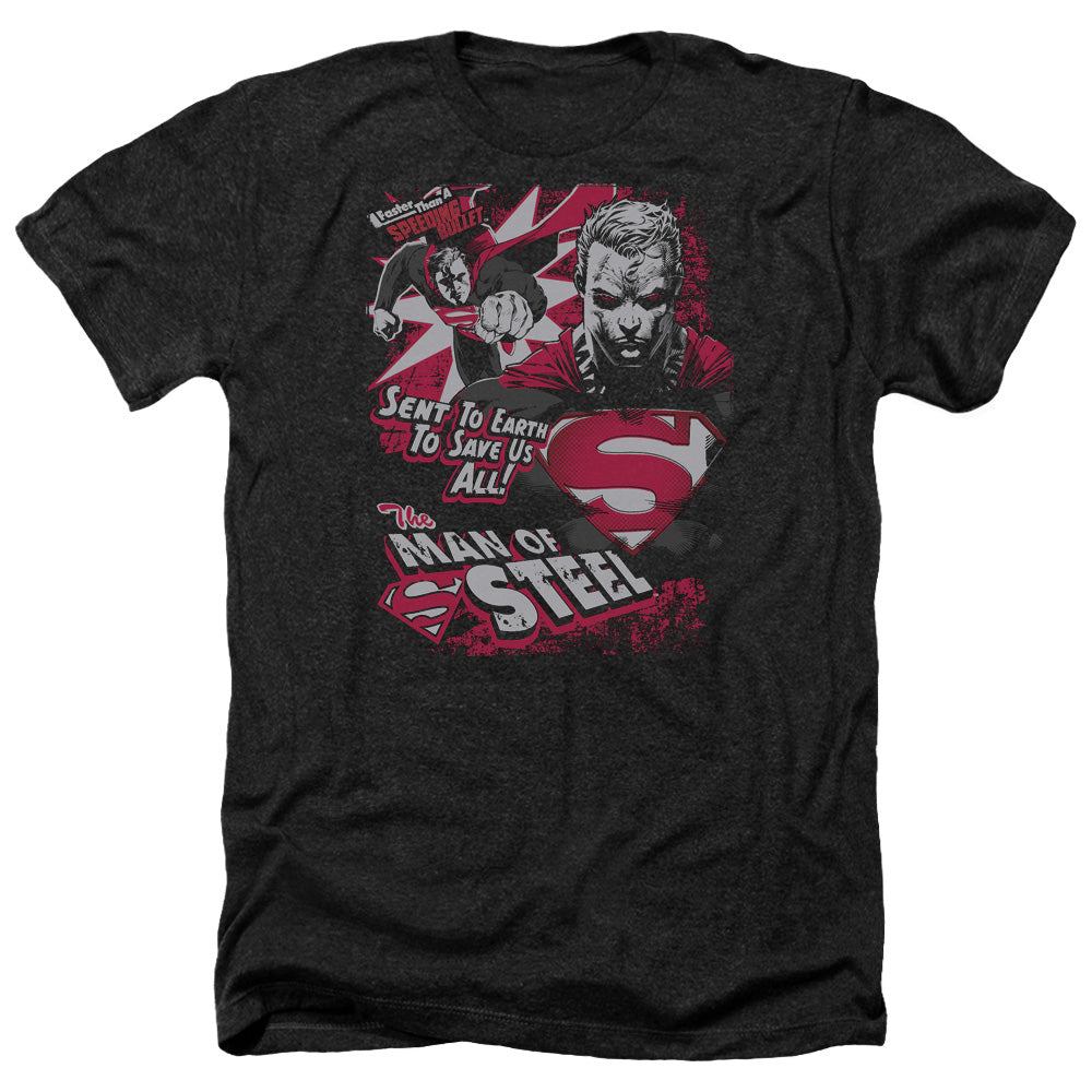 Superman - Save Us All - Adult Heather-black