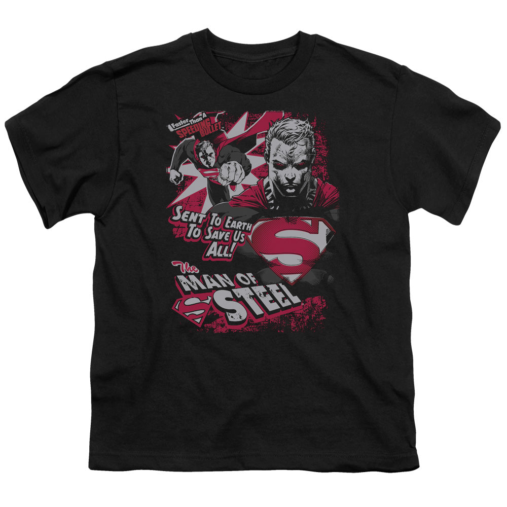 SUPERMAN SAVE US ALL - S/S YOUTH 18/1 - BLACK T-Shirt