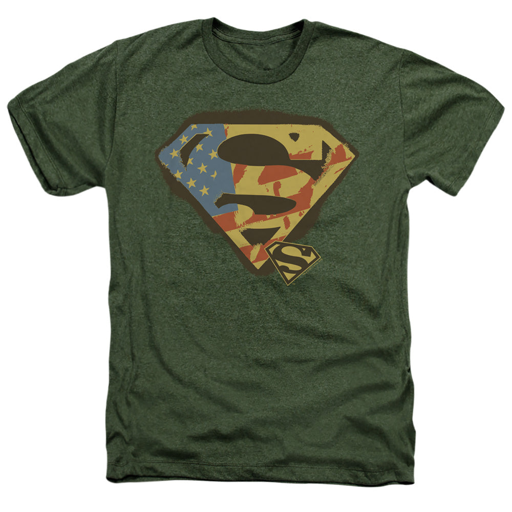 Superman - Not Afraid - Adult Heather - Military Green