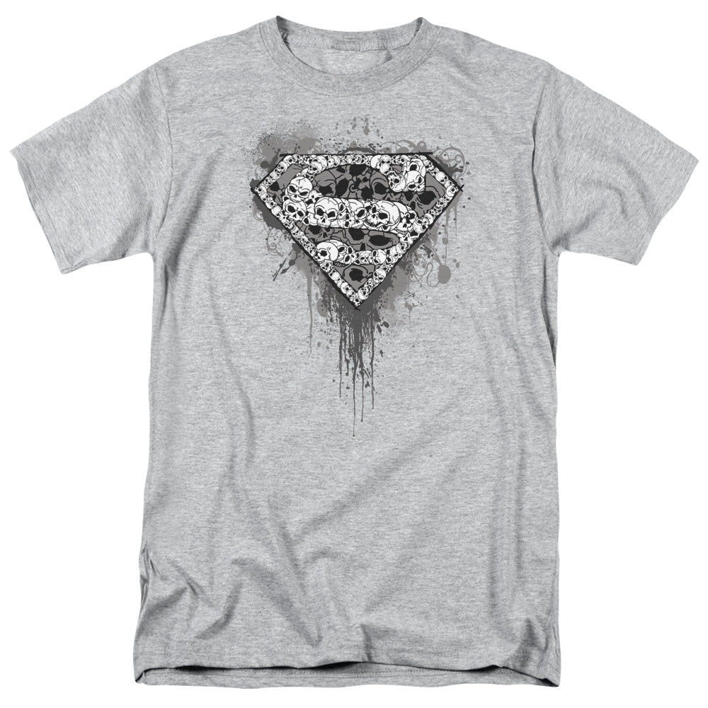 Superman - Many Super Skulls - Short Sleeve Adult 18/1 - Athletic Heather T-shirt