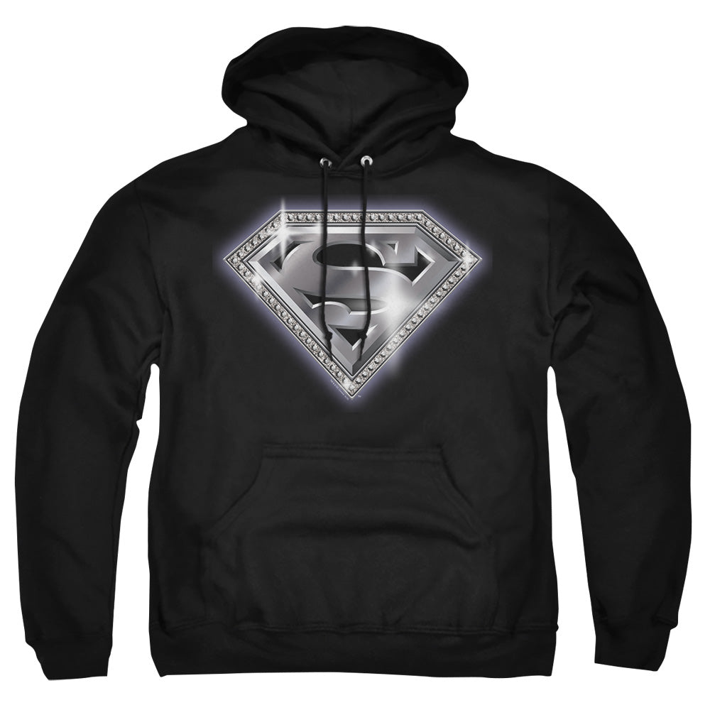 Superman - Bling Shield - Adult Pull-over Hoodie - Black