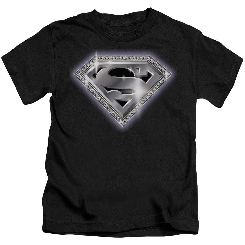 SUPERMAN BLING SHIELD - S/S JUVENILE 18/1 - BLACK - T-Shirt