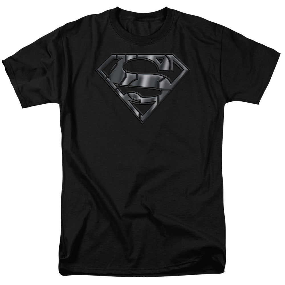 Superman - Mech Shield - Short Sleeve Adult 18/1 - Black T-shirt