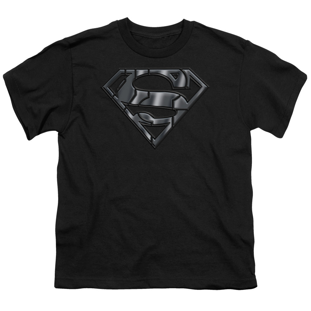 Superman - Mech Shield - Short Sleeve Youth 18/1 - Black T-shirt