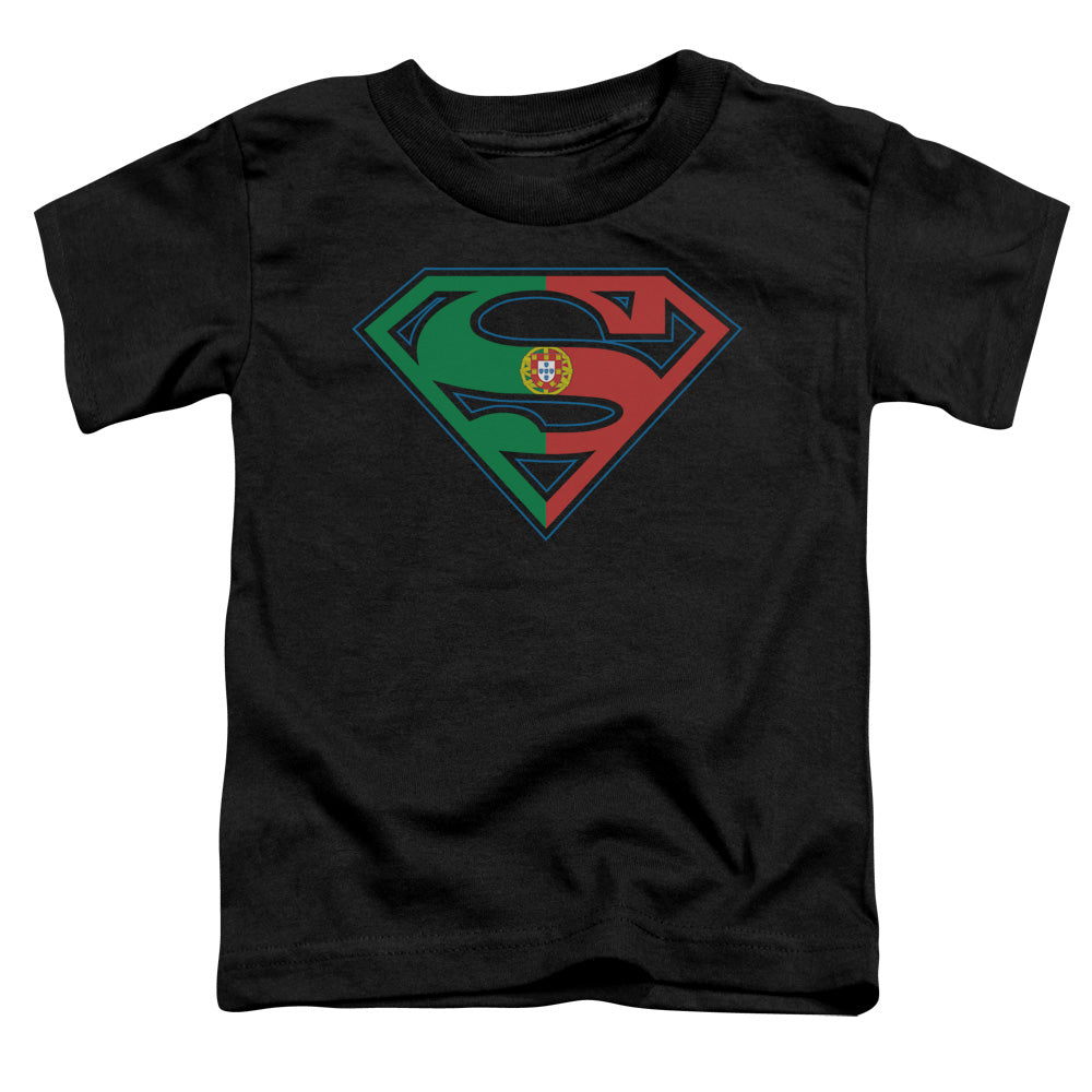 Superman - Portugal Shield - Short Sleeve Toddler Tee - Black T-shirt