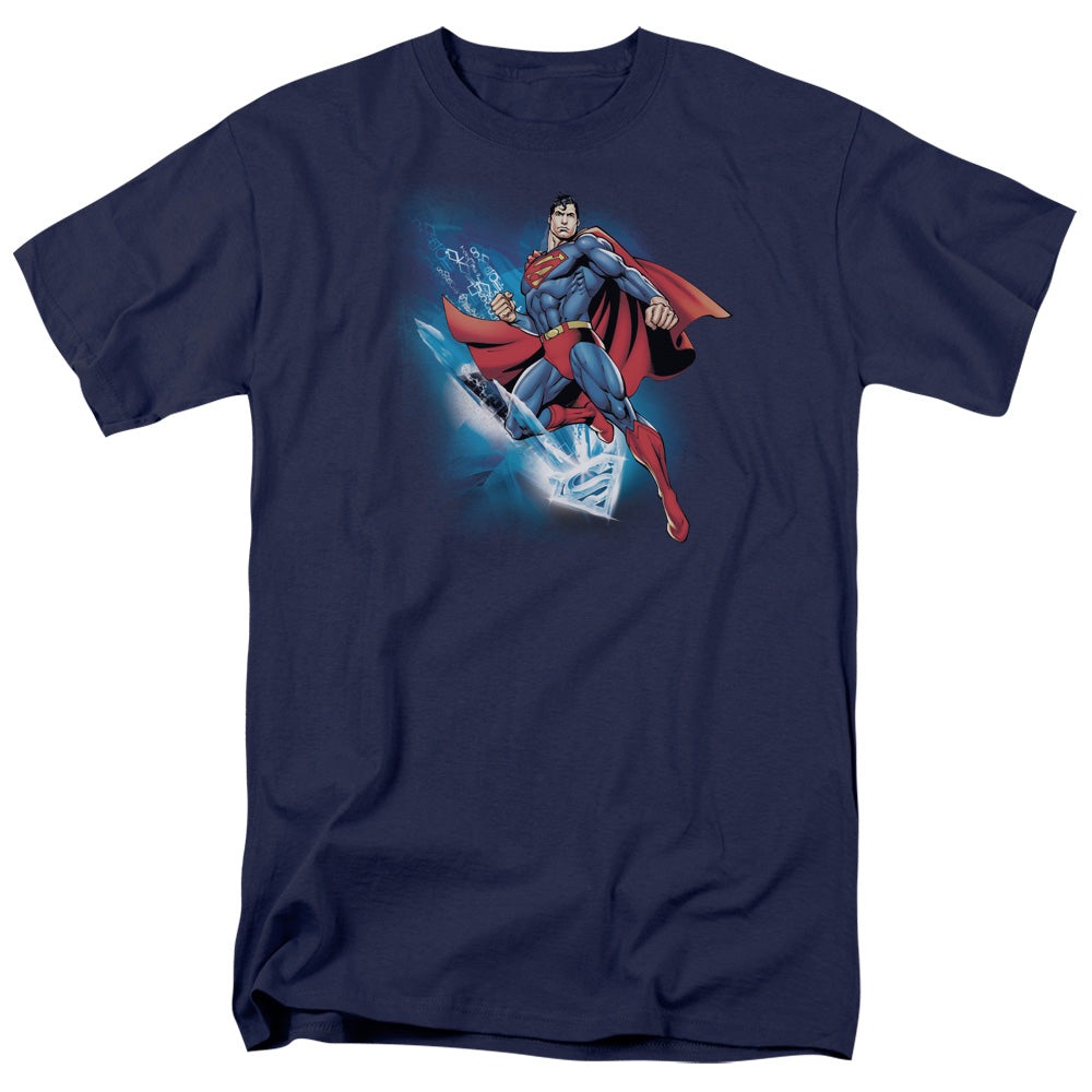 Superman - Crystallize - Short Sleeve Adult 18/1 - Navy T-shirt