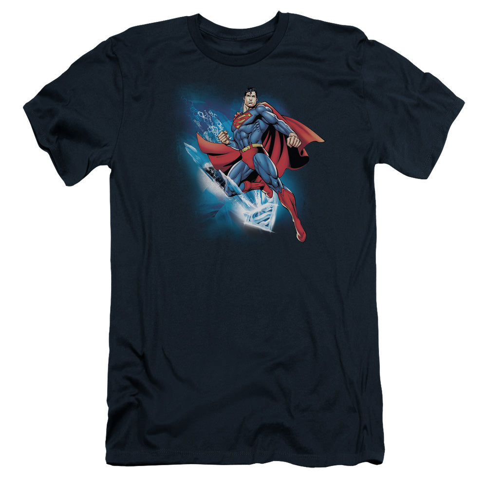 Superman - Crystallize - Short Sleeve Adult 30/1 - Navy T-shirt