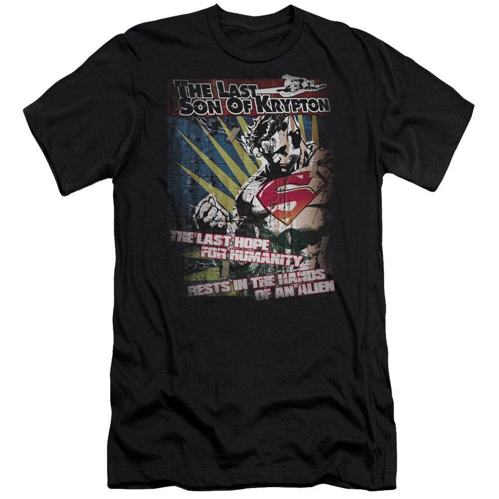 Superman - Last Hope - Short Sleeve Adult 30/1 - Black T-shirt