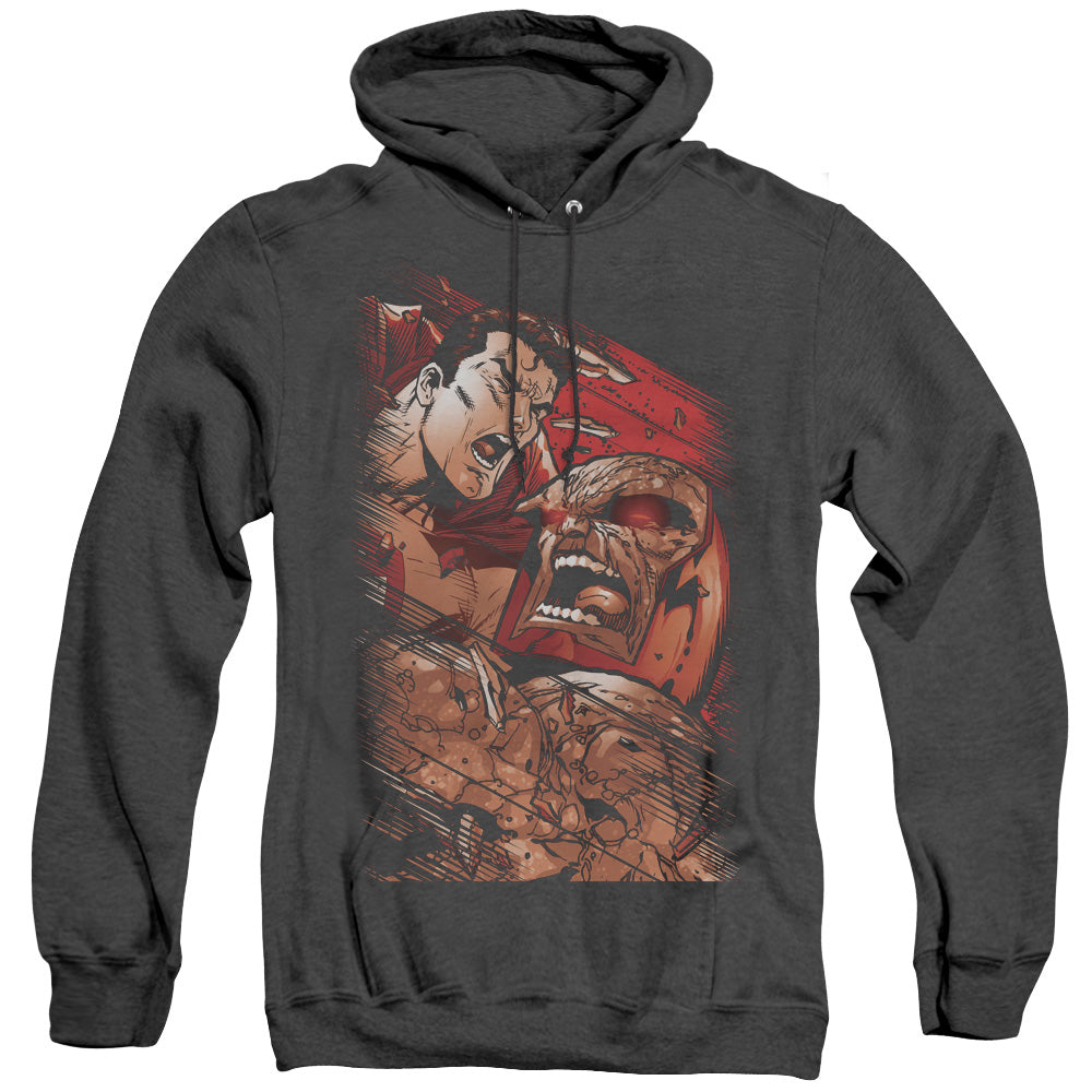 Superman - Supes Vs Darkseid - Adult Heather Hoodie - Black