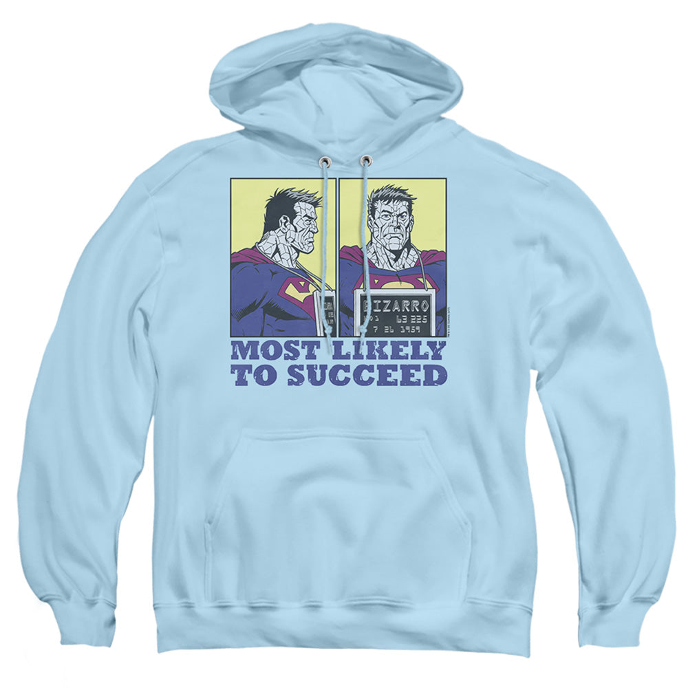 Superman - Most Likely - Adult Pull-over Hoodie - Light Blue