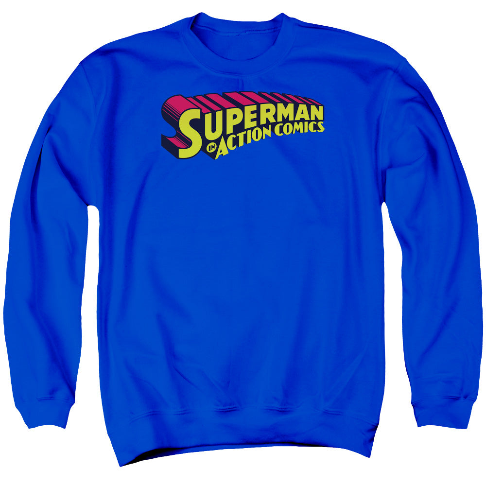 Superman - Superman In - Adult Crewneck Sweatshirt - Royal Blue
