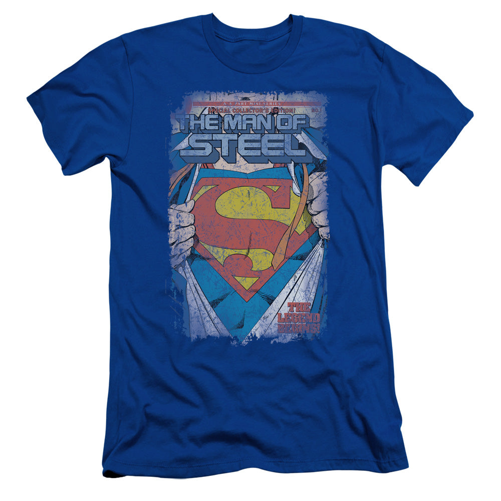 Superman - Legendary - Short Sleeve Adult 30/1 - Royal Blue T-shirt