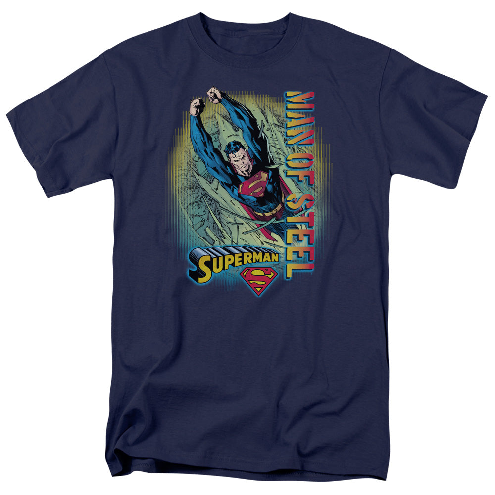 Superman - Breakthrough - Short Sleeve Adult 18/1 - Navy T-shirt