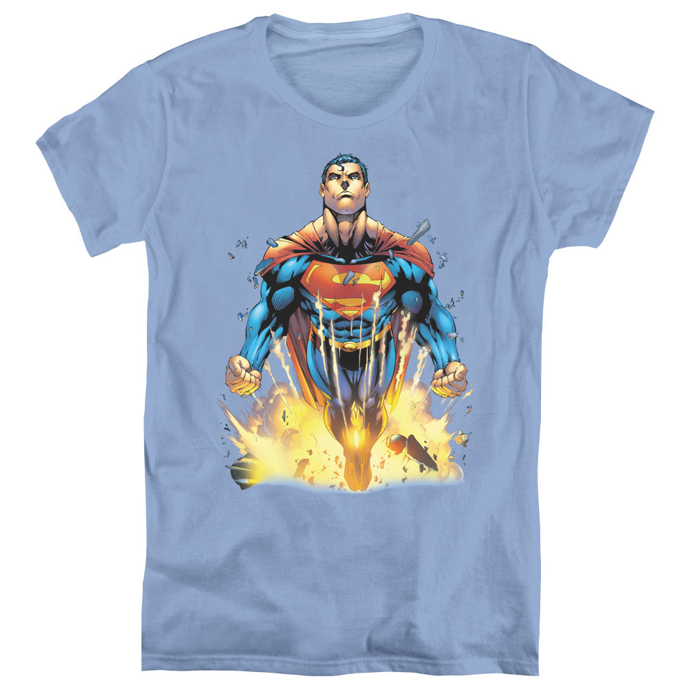 Superman - #224 Cover - Short Sleeve Womens Tee - Carolina Blue T-shirt