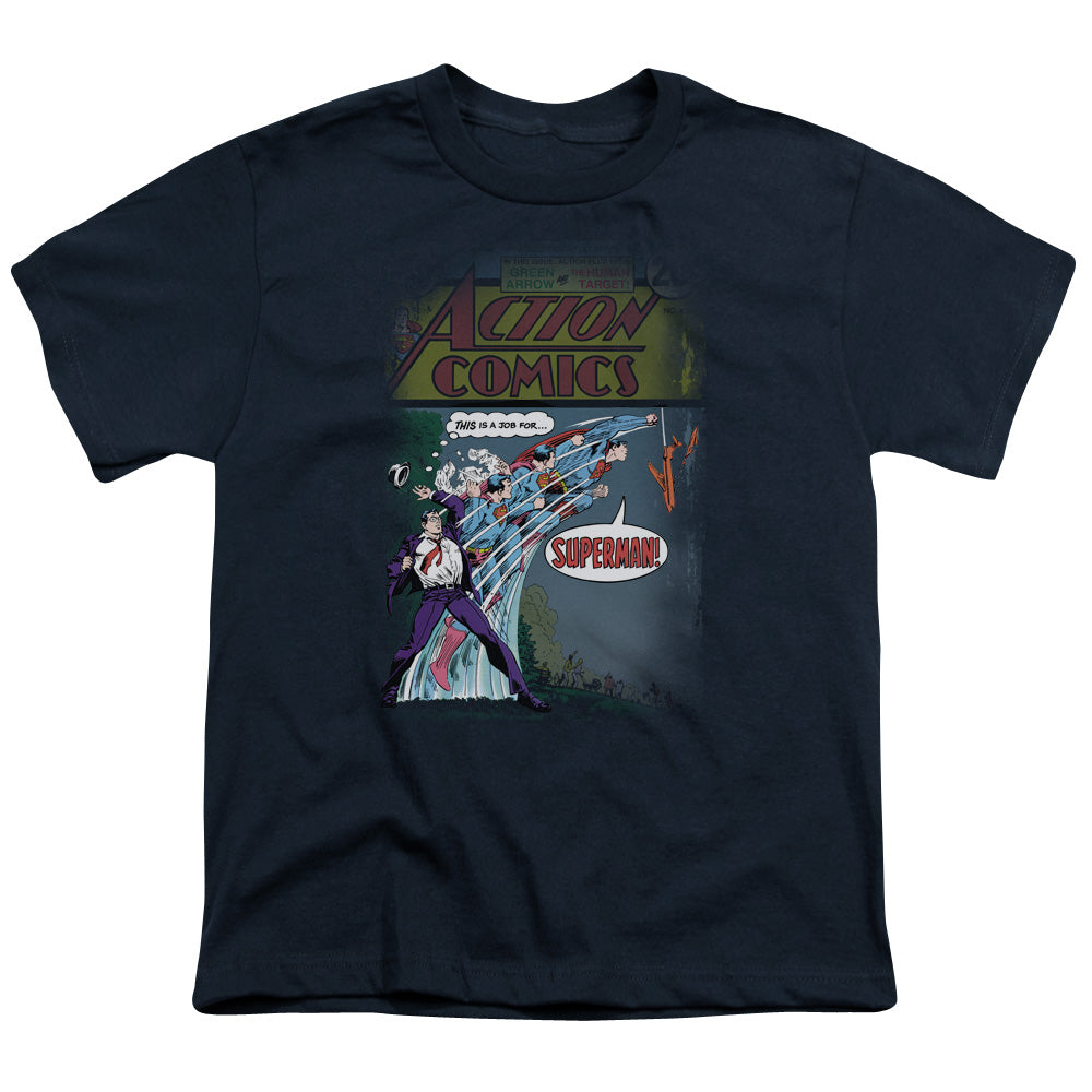 Superman - Quick Change - Short Sleeve Youth 18/1 - Navy T-shirt
