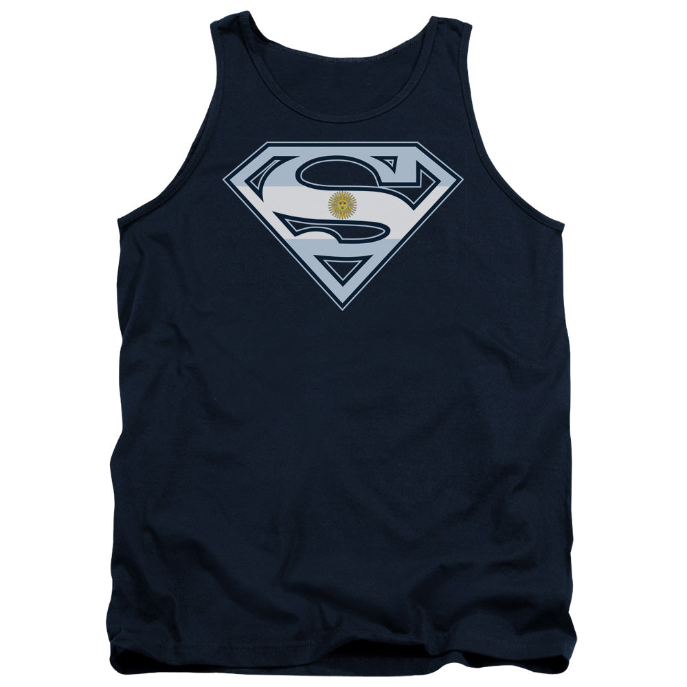 Superman - Argentinian Shield - Adult Tank - Navy