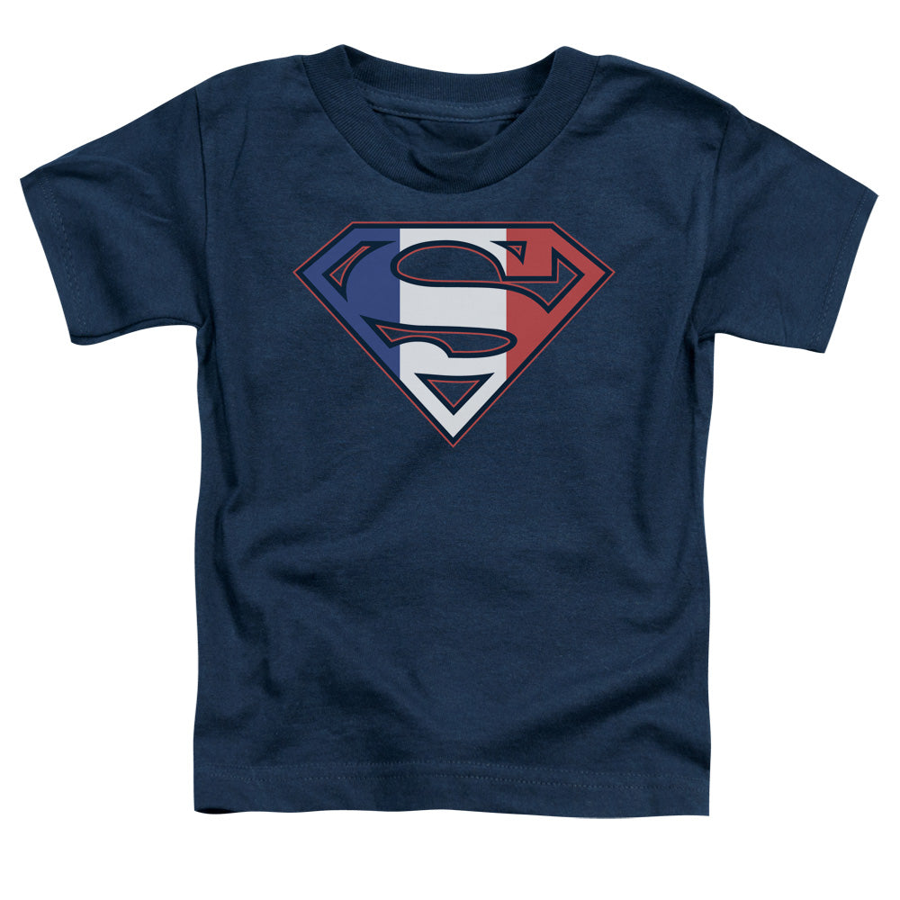 Superman - French Shield - Short Sleeve Toddler Tee - Navy T-shirt