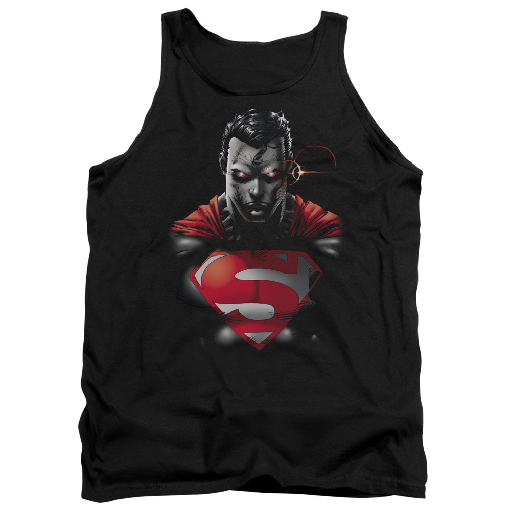 Superman - Heat Vision Charged - Adult Tank - Black
