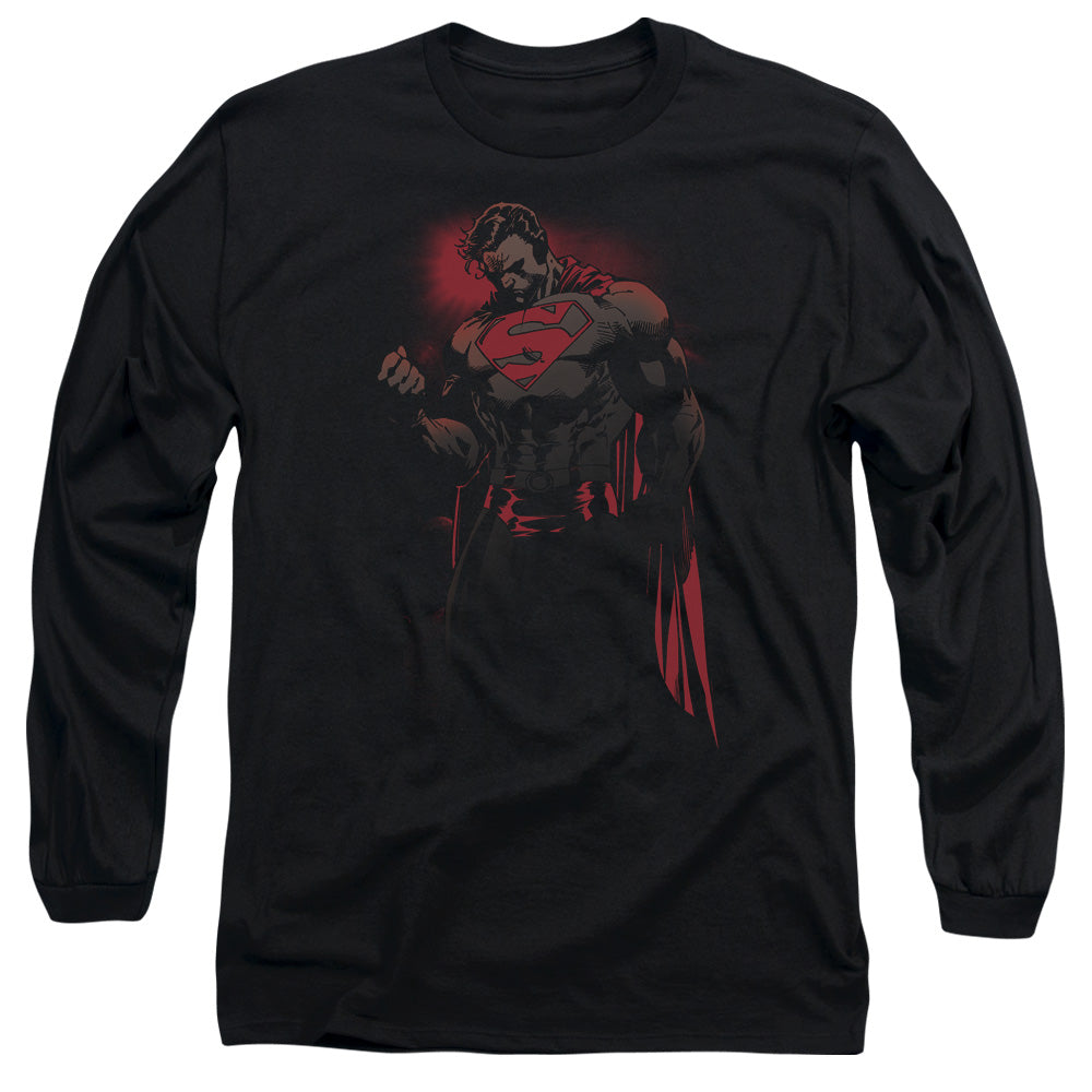 Superman - Red Son - Long Sleeve Adult 18/1 - Black T-shirt